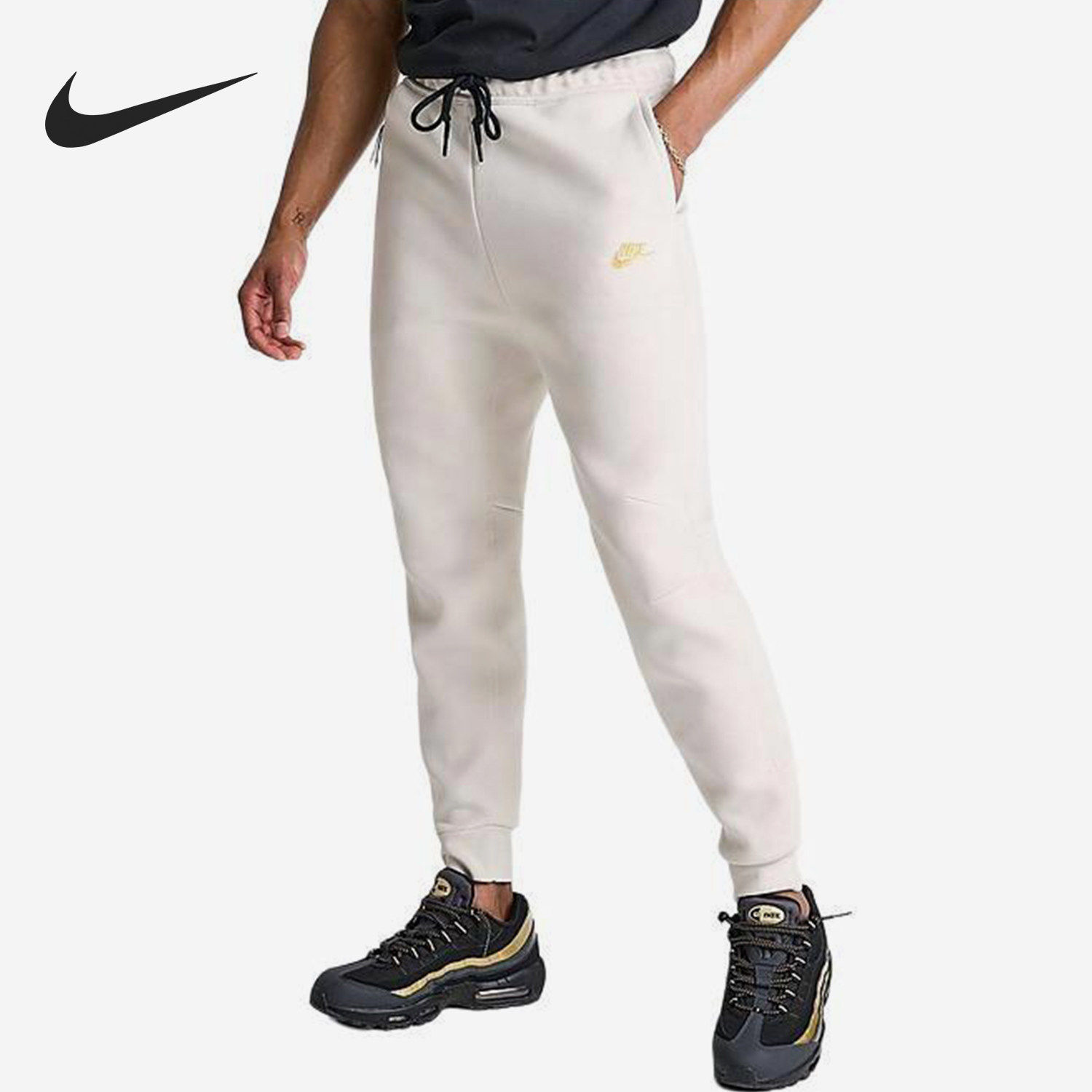 Nike/耐克官方正品男士舒适系带休闲束脚透气运动长裤FZ4710-104