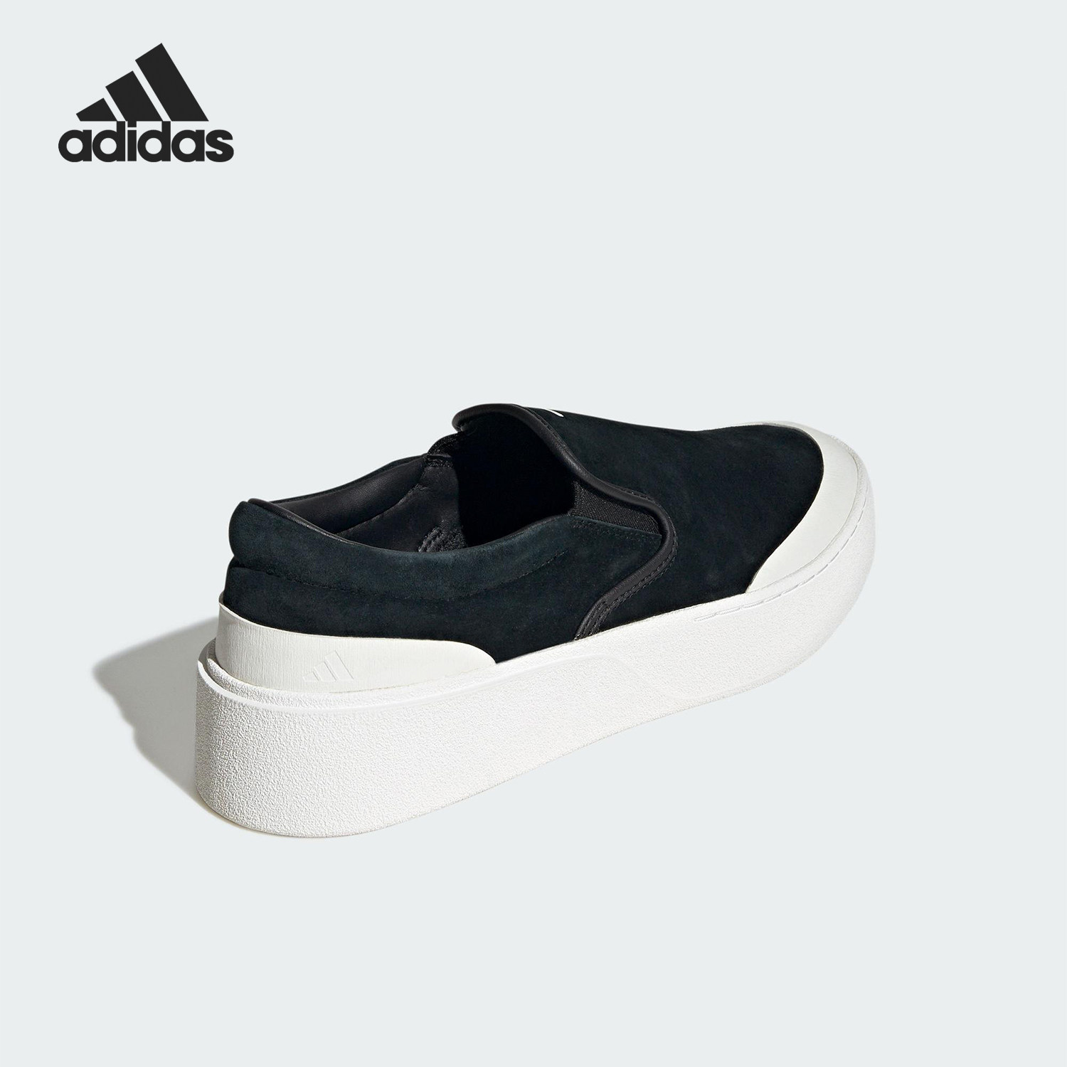Adidas/阿迪达斯官方正品LABCOURT男女时尚厚底一脚蹬板鞋JP6215 - 实物图