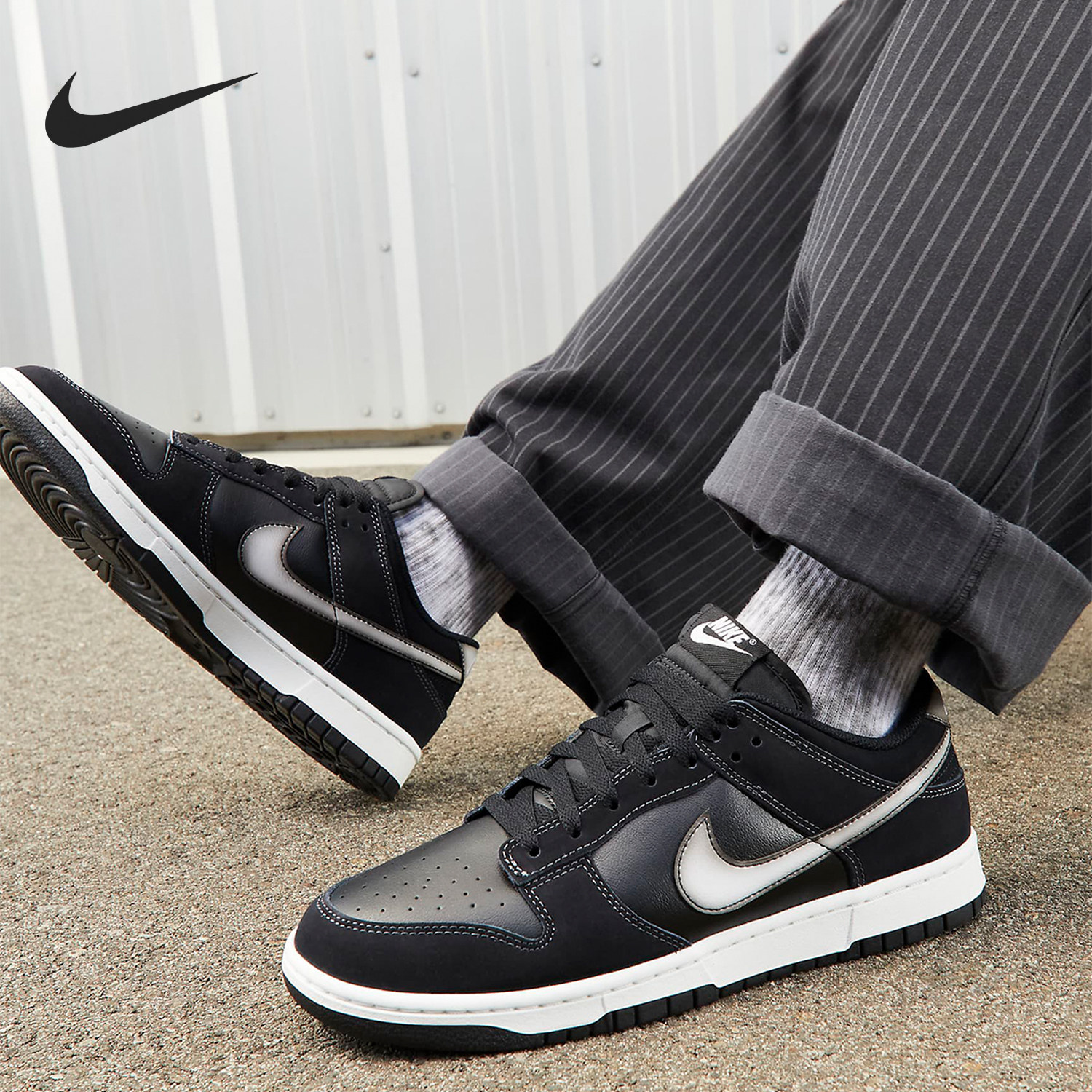 Nike/耐克官方正品Dunk Low 皮革男款防滑耐磨低帮板鞋FD6923-001