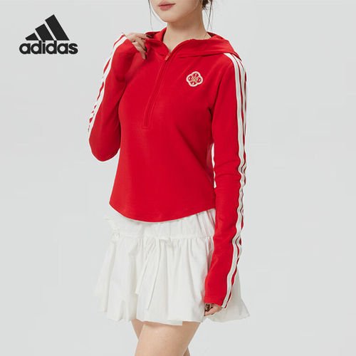 Adidas/阿迪达斯官方正品2026年女士简约修身日常舒适卫衣KG3457