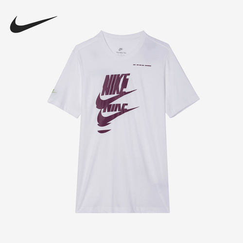 Nike/耐克官方正品新款男白酒红色球类运动休闲短袖T恤DM6378-100
