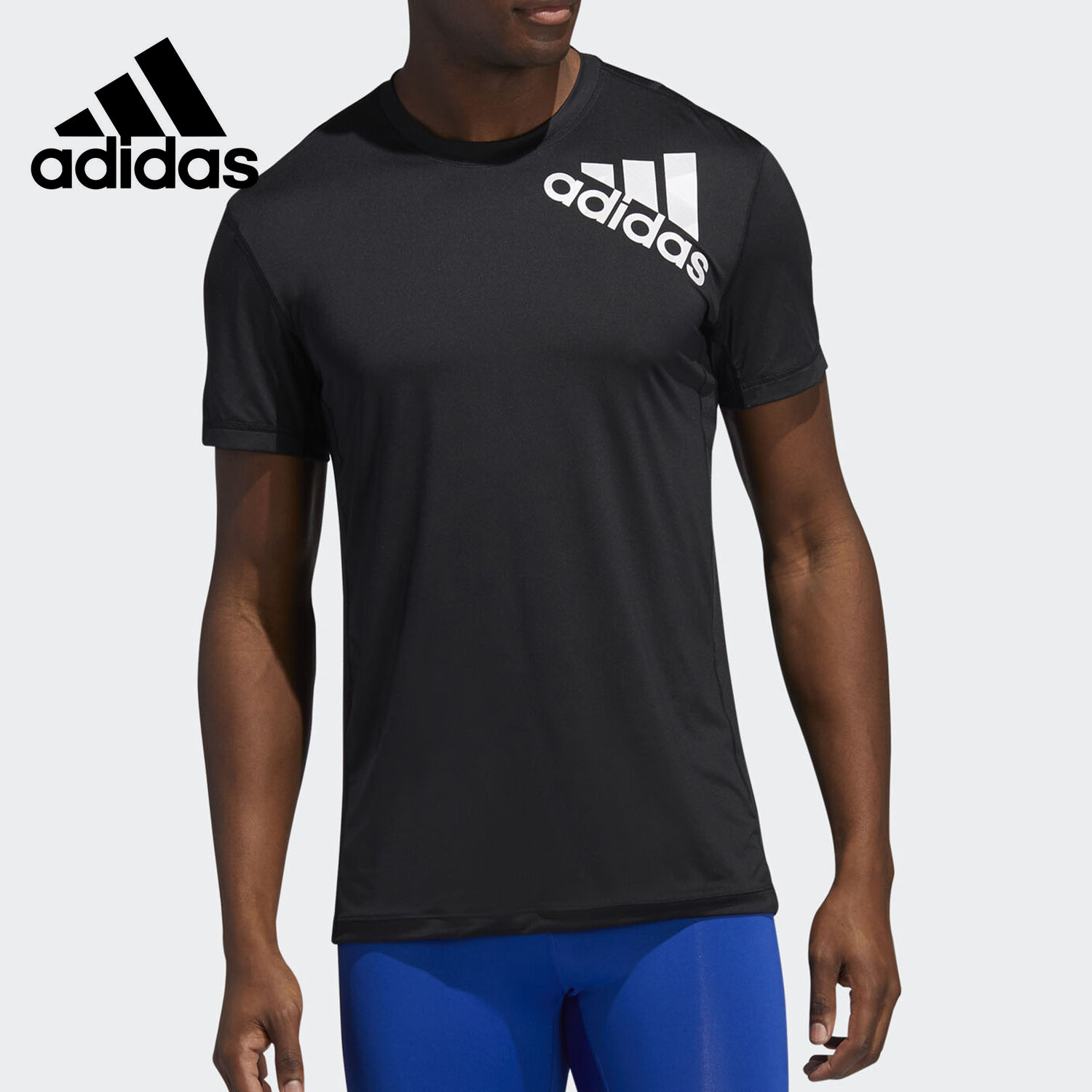 Adidas/阿迪达斯官方正品男子排汗透气训练运动短袖T恤 GH5106