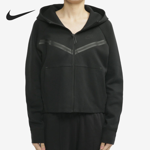Nike/耐克官方正品春秋款女士针织连帽短款运动外套CW4299-010