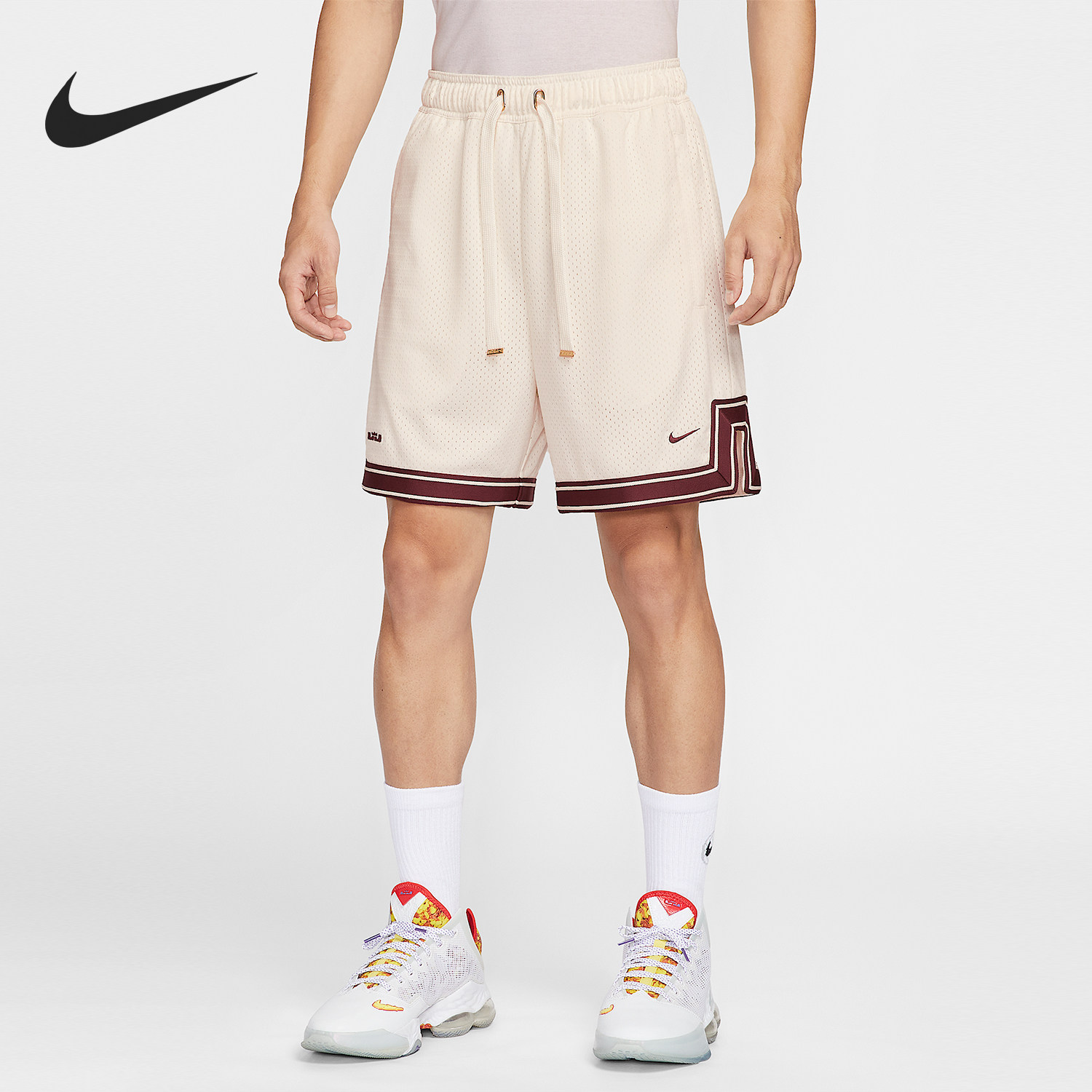 Nike/耐克官方正品2025男士篮球运动网眼布透气短裤HV3395-133