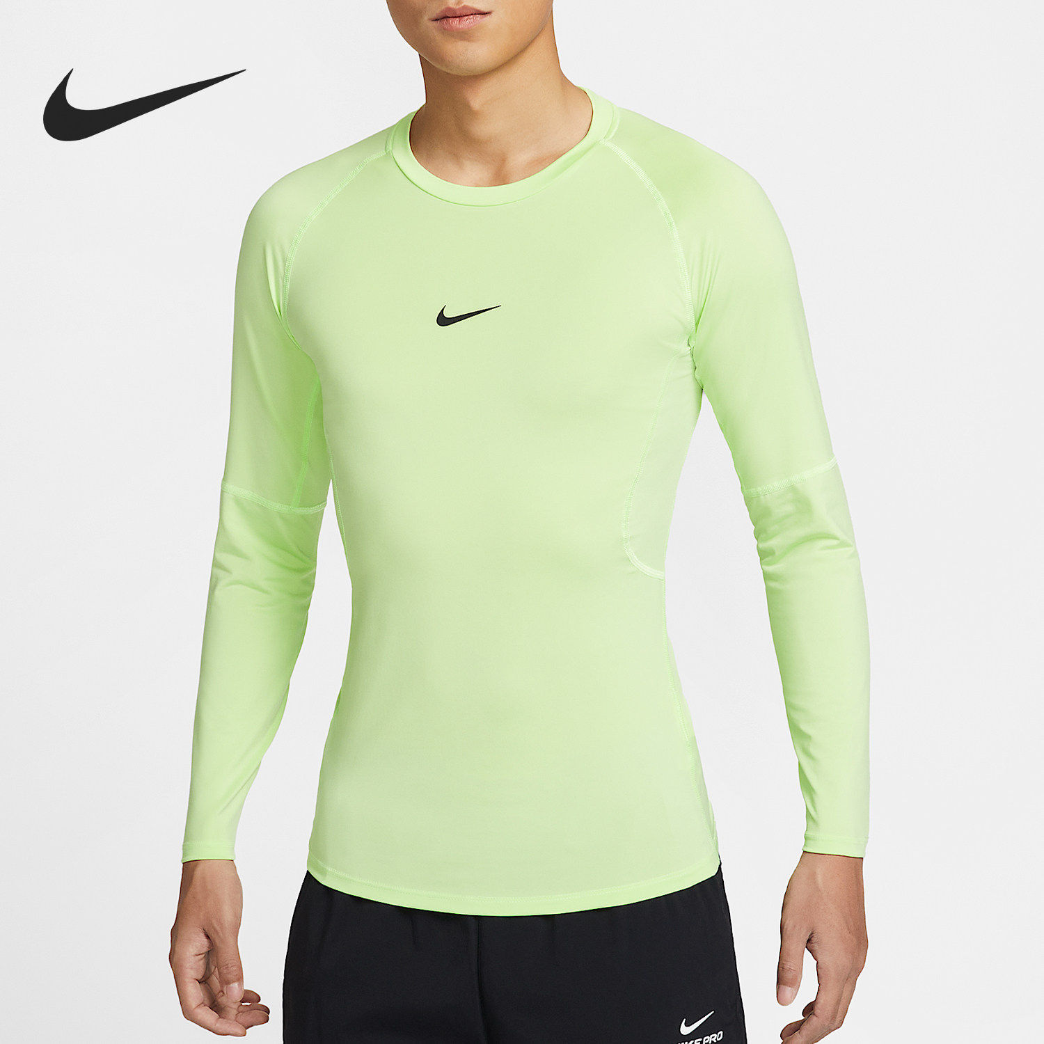 Nike/耐克官方正品2025男士圆领套头健身紧身长袖上衣FB7920-360 - 实物图