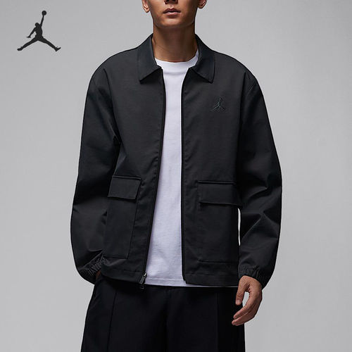 Nike/耐克官方正品JORDAN男士高尔夫运动刺绣翻领外套HQ8682-010