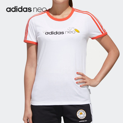 Adidas/阿迪达斯正品neo蛋黄哥联名女子运动短袖T恤GL7211 GL7212