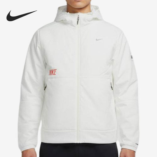Nike/耐克官方正品S新款男白色轻盈防风简约连帽夹克IQ3715-133