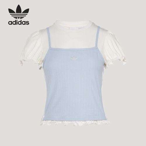 Adidas/阿迪达斯官方正品三叶草女士日常休闲运动短袖T恤KY3298
