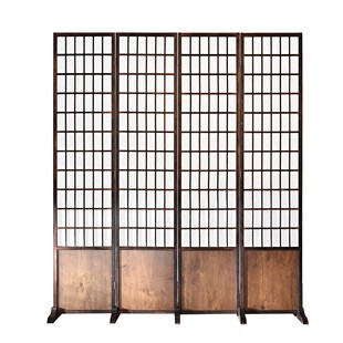 实木格子屏风玄关隔断简约移动折叠简约客厅卧室酒店直播背景 日式