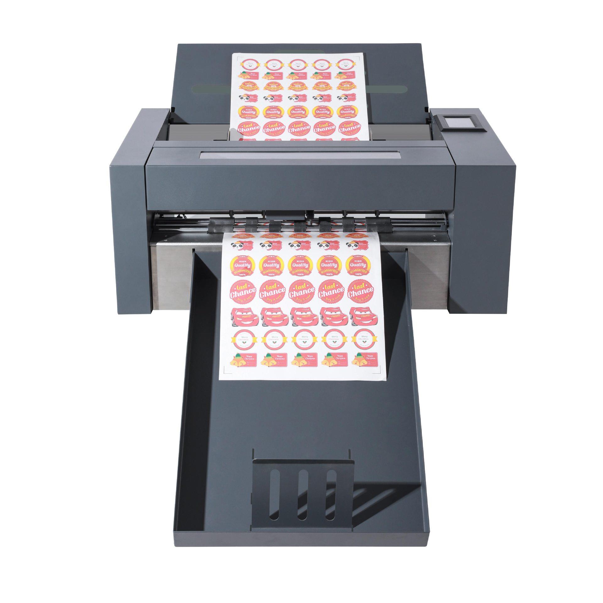 伺服双刀头切割压痕一体机车贴不干胶标签模切机彩盒折痕打样机