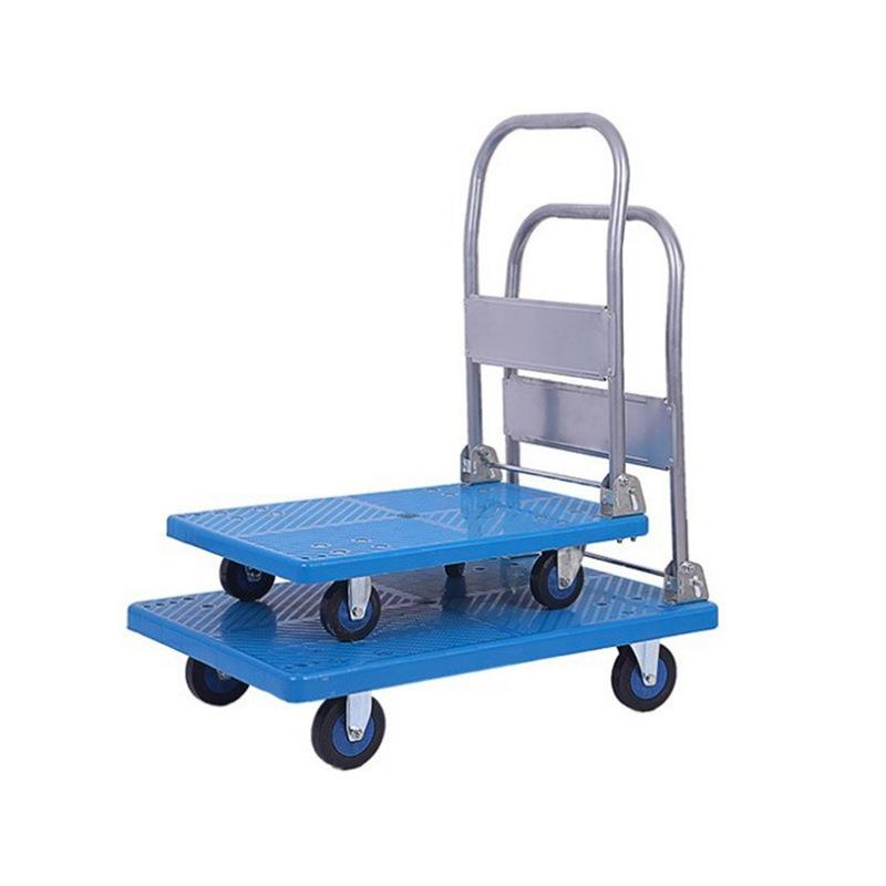 带轮加厚乌龟车手推平板托盘车塑料物流周转车移动托盘垫仓板