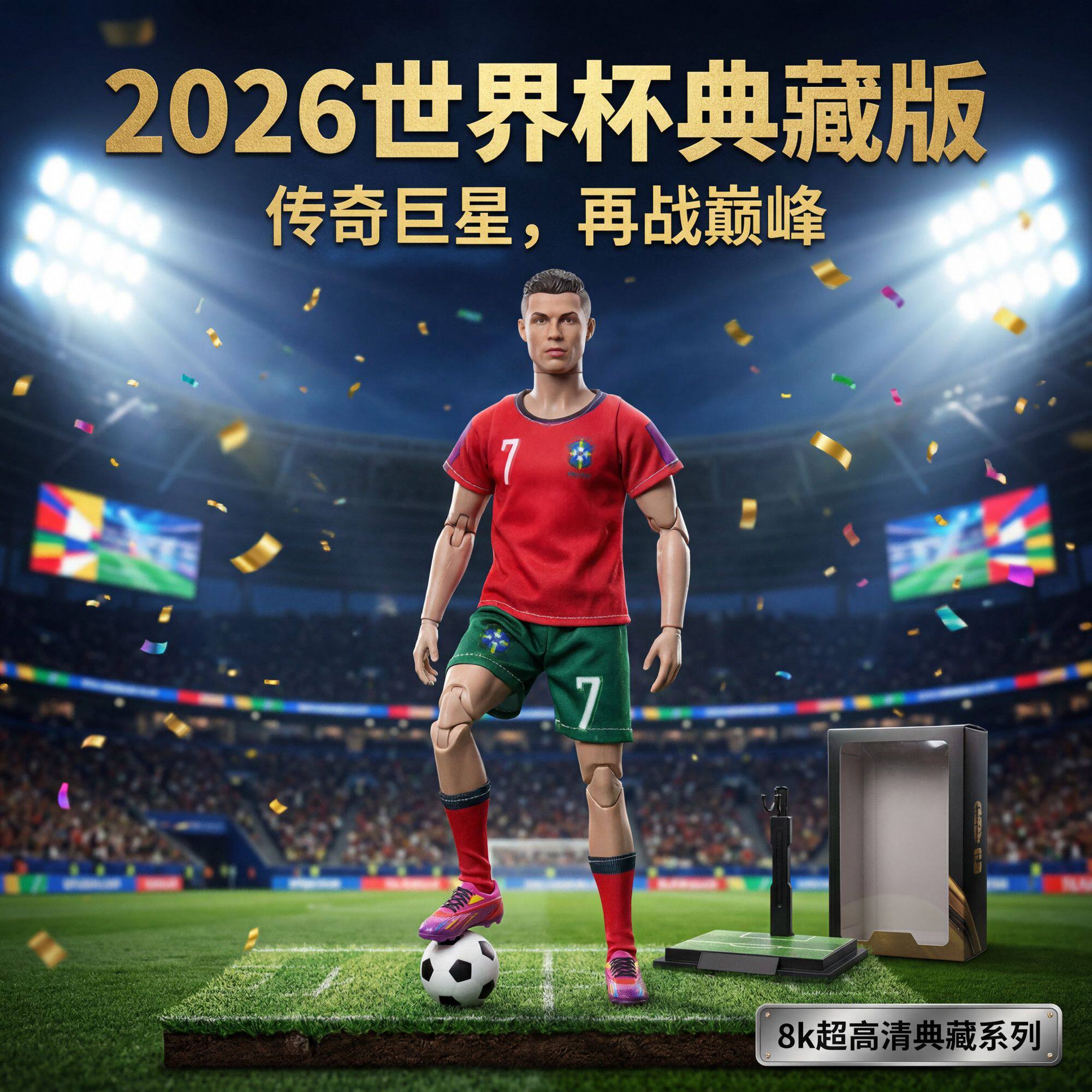 2026世界杯足球明星手办C罗手办