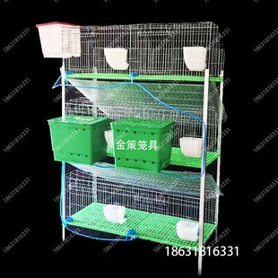 兔子笼子养殖场专用新型热镀锌专业免清粪特大号加粗家用子母兔笼