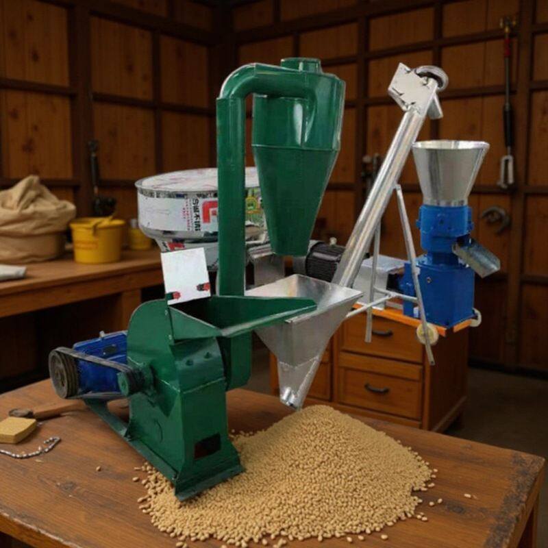 秸秆粉碎制粒机 大型养殖场饲料颗粒机 动物饲料颗粒加工生产线