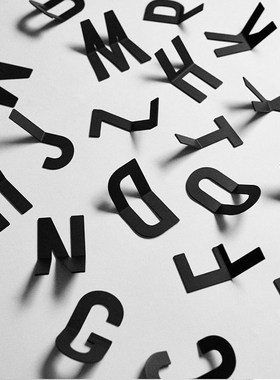 ely黑色字母挂钩in冷淡风卧室挂壁多种DIY打孔挂钩玄关