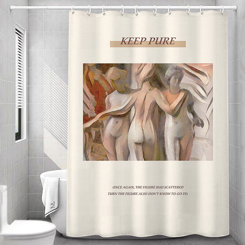 禁欲系浴帘隔断帘免打孔加厚装防透防水布高档挂帘定制,家庭/个人清洁工具,浴帘,淘宝优惠券,粉丝福利购,淘宝优惠卷