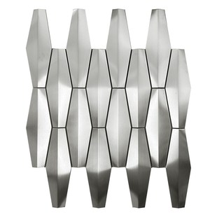 银色长六角金属马赛 D立体会所背景墙收银台装饰瓷砖