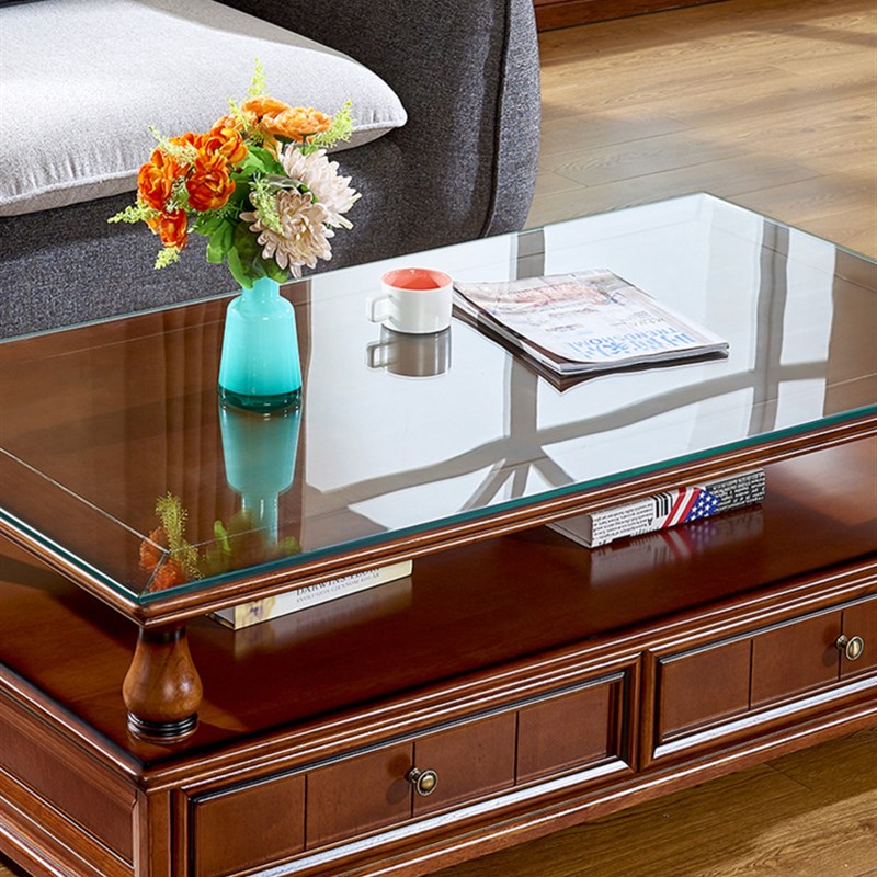 钢化玻璃桌面定制长方形玻璃板台面无味餐桌垫茶几垫耐高温