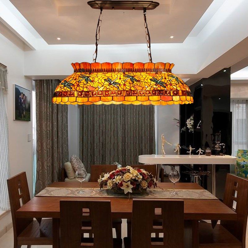 蒂凡尼长形吊灯巴洛老上海台球桌咖啡厅吧台酒吧摇篮吊灯,家装灯饰光源,客厅吊灯,淘宝优惠券,粉丝福利购,淘宝优惠卷