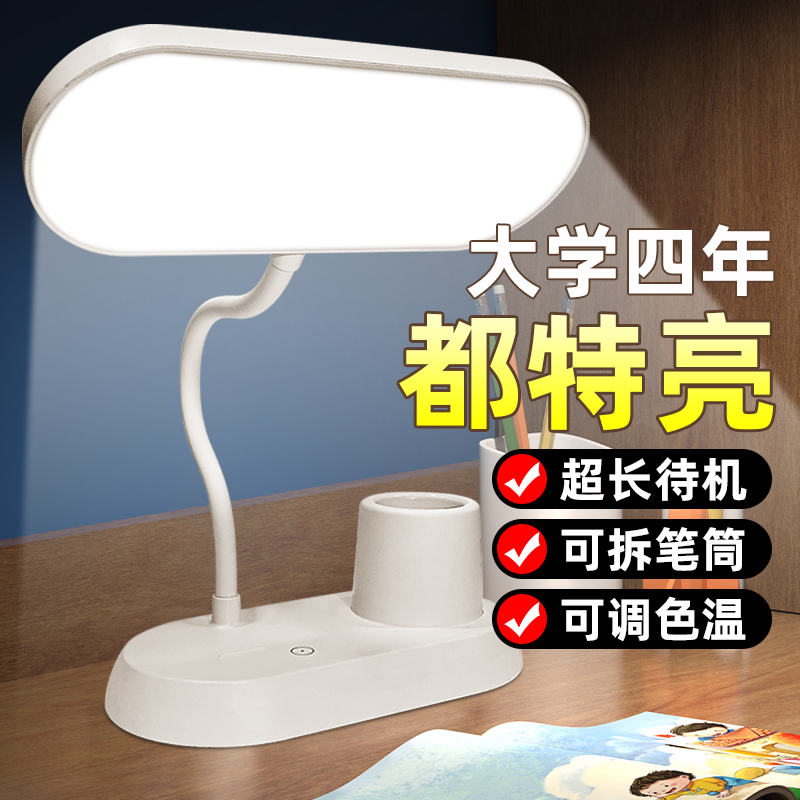 学习护眼大学生书桌小台灯卧室床头阅读台灯宿舍家用充电款式