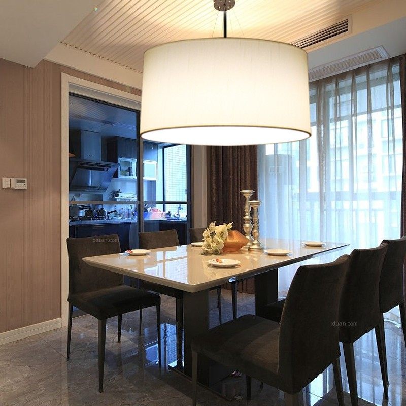 现代小吊灯亚麻布艺灯罩仿羊皮创意卧室书房定制灯具,家装灯饰光源,客厅吊灯,淘宝优惠券,粉丝福利购,淘宝优惠卷