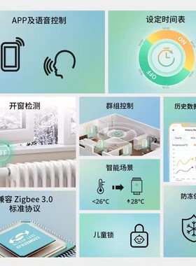 onf Z zigee易微联暖气片温控器恒温调节窗检测防冻