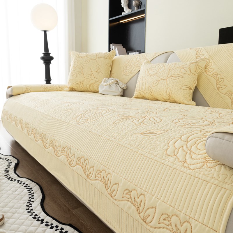 冬季布艺沙发垫欧式防滑坐垫四季通用简约现代客厅组合皮沙发套罩