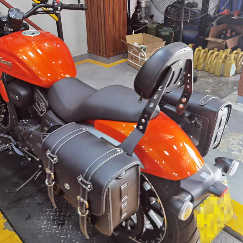 适合新款永源庄威v400摩托车改装后货架靠背尾架后备箱架配件