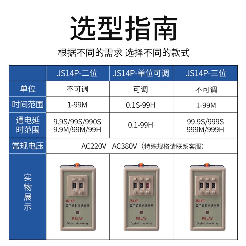 JS1P时间继电器通电延时99秒99分可调 3V数字式时间继电器