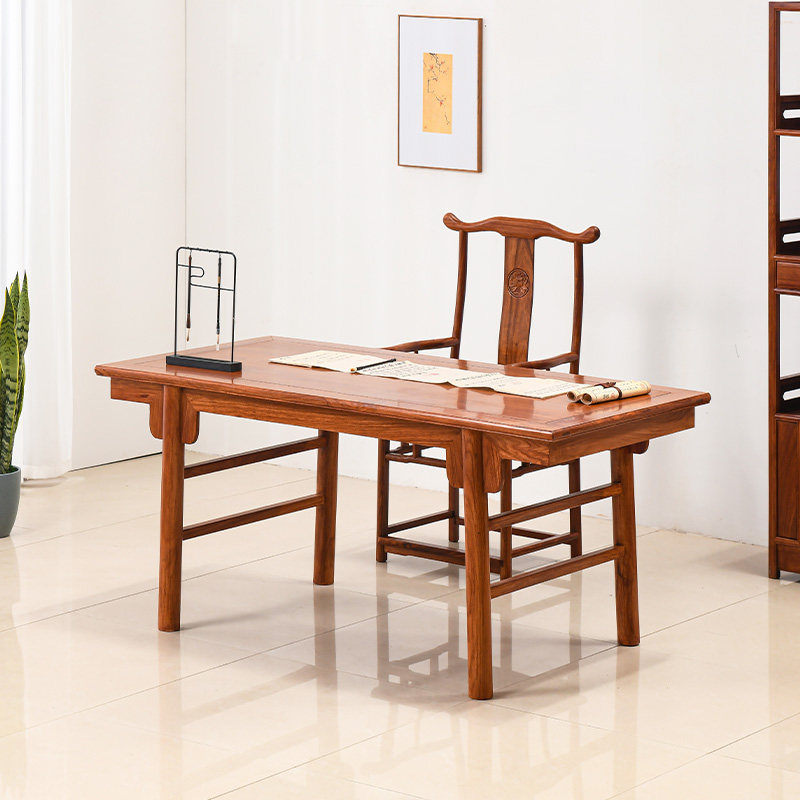 刺猬紫檀画案新圆腿书法桌全实木书桌梨木办公桌红木写字台,住宅家具,红木书桌,淘宝优惠券,粉丝福利购,淘宝优惠卷