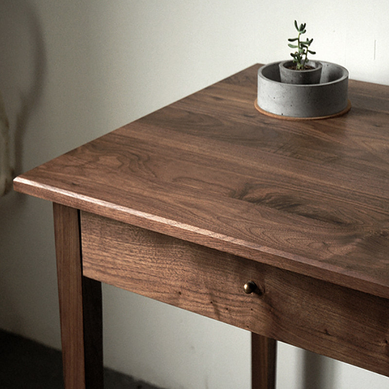 现代实木书桌老榆木书画桌电脑桌学生家用写字台办公书法桌子