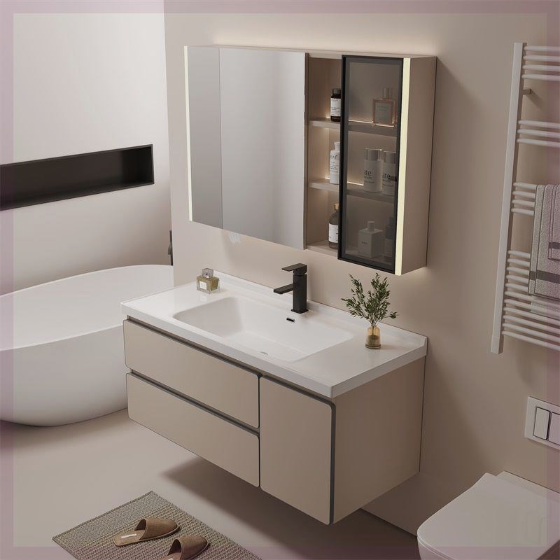 铝封边7cm卫生间洗漱台77/87/97/107/117陶瓷一体浴室柜洗手盆