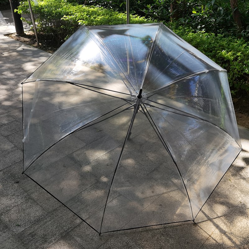 巨大塑料直柄加单抗台直径143cm纤维遮植物送孩子车雨伞