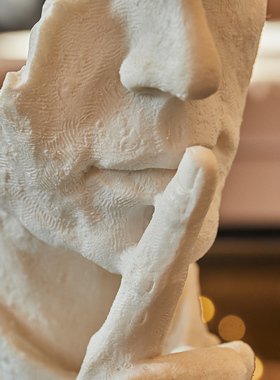 家居工艺品沉默是金办公室装饰品现代客厅创意雕塑艺术品