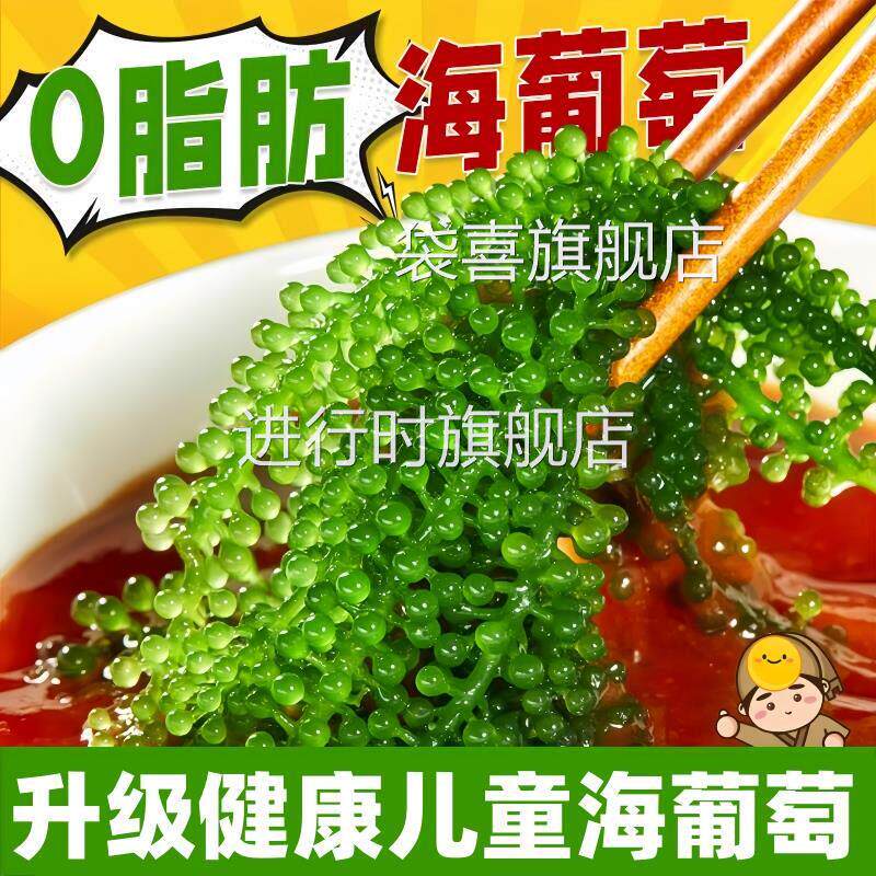儿童海葡萄即食绿色鱼子酱泡发网红小孩吃的零食新鲜盐渍官方旗舰