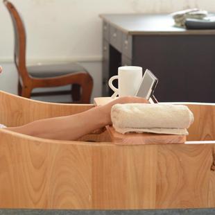 浴缸架实木浴室多功能收纳木桶支架子浴缸泡澡置物架