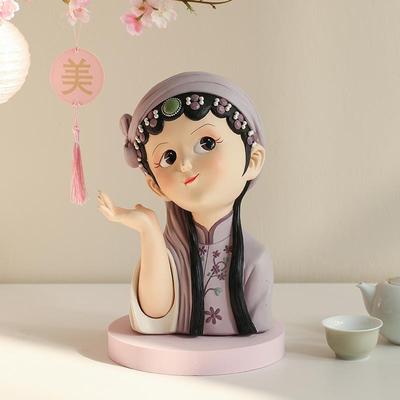 创意轻奢京剧女孩艺术品摆件客厅电视柜家居高级感开业礼物装饰品