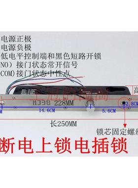 博克BDC-2105断电上锁电插锁12-24V通电开锁带钥匙单头双头B级锁