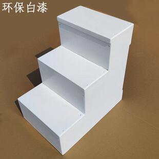 家用梯实木三步梯凳二层梯踏步楼梯两用梯凳子台阶脚踏板凳飘窗梯