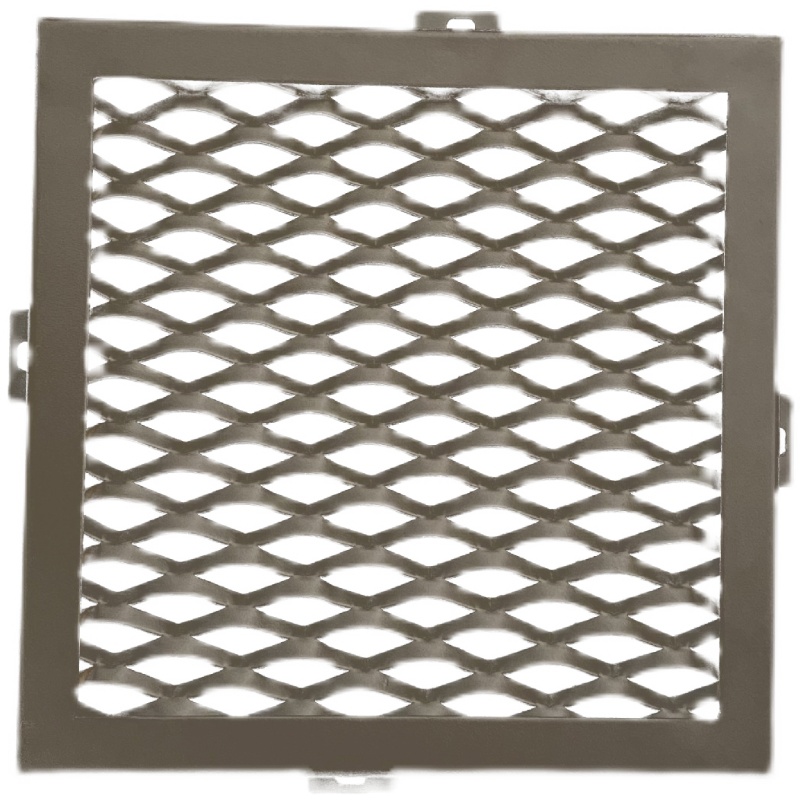 菱形孔铝网板鱼鳞网板铝拉网金属网格网铝合金网板天花吊顶装饰网