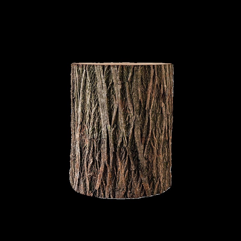 实木带皮木桩墩子陈列造景树桩座凳茶几根雕花架立柱底座