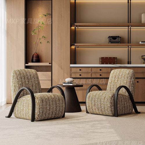 中古侘寂风设计师款复古沙发