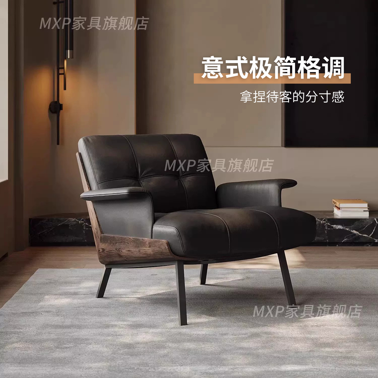 意式极简轻奢科技布艺沙发图片