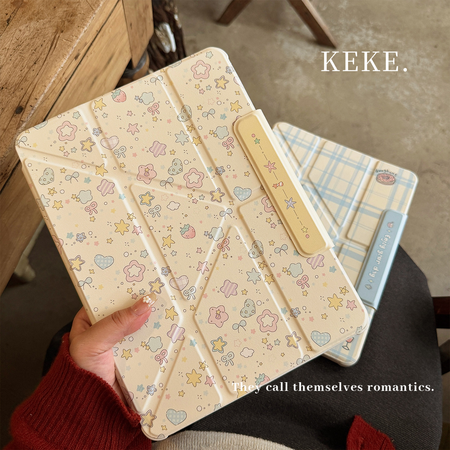 韩风ins~春日花笺肤感Y型适用华为matepad11.5s保护套2026新款air12平板壳se10.4带笔槽pro11轻薄2023搭扣