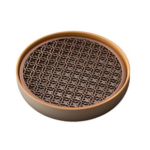 甄选米黄汝窑壶承茶承干泡台小型家用淋壶储水盖碗茶托壶垫茶具配
