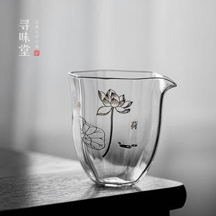 家用功夫茶具 优质玻璃六角公道杯｜耐热公杯茶海分茶器匀杯日式