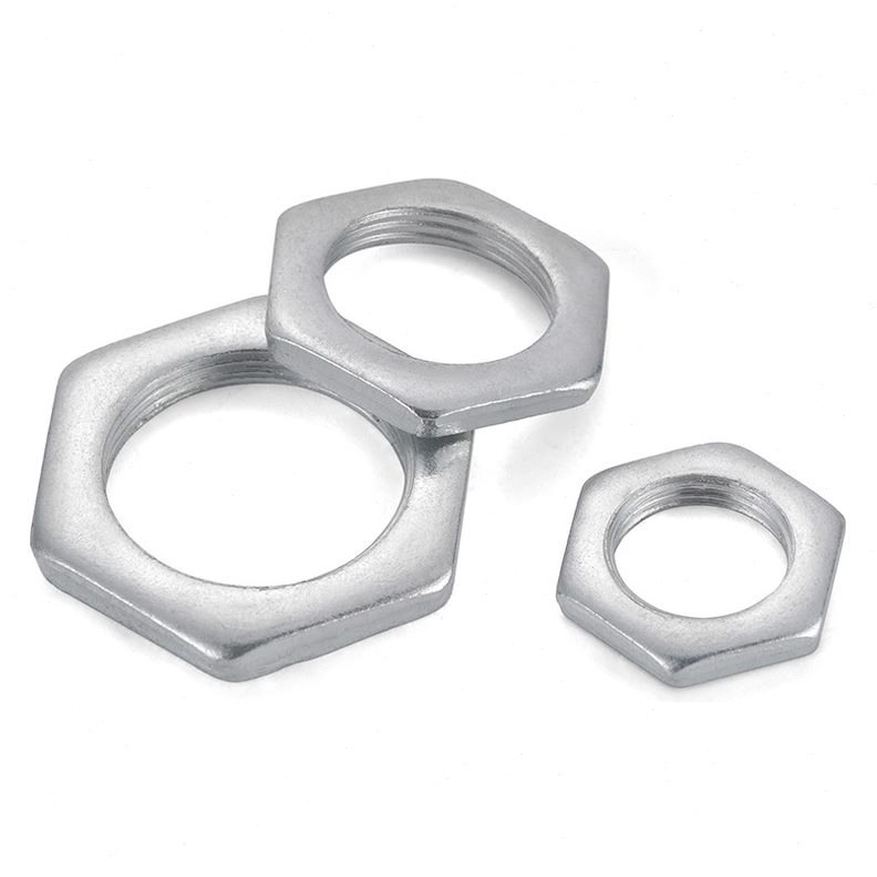 甄选GB808铁镀锌细牙薄螺母 六角细丝螺母 扁螺母灯饰螺帽 6折