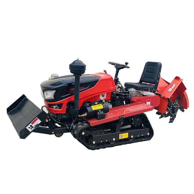甄选履带旋耕机山地丘陵手扶旋耕开沟机设备履带式田园管理机机器