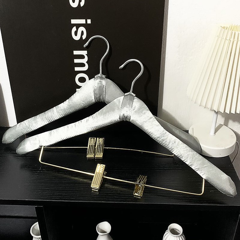 欧式宽肩西服棉麻布艺裤架裤夹手工防滑大衣架实木男士衣挂衣撑子